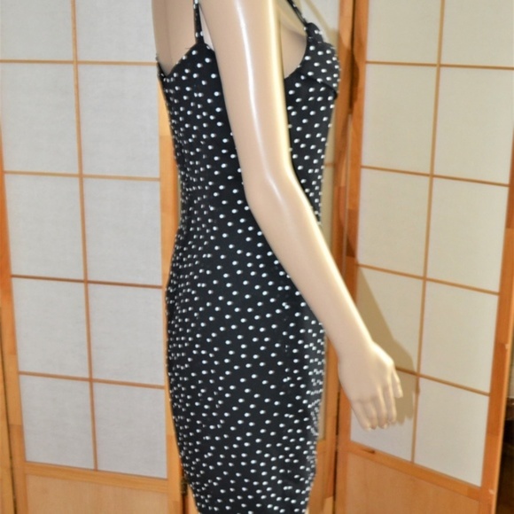 Ann Taylor Black & White Polka Dot Sheath Dress 4 - Picture 4 of 4